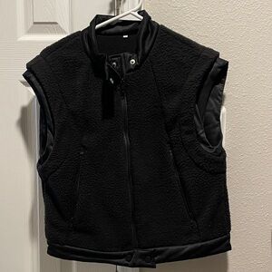 Women's Black Fleece Vest Size XS